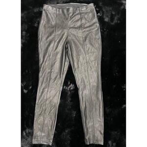 Marc New York Andrew‎ Marc Faux Leather Leggings Pants High Waist Black Medium